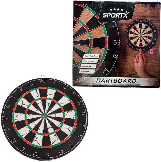 Cible pour jeu de fléchettes Dartboard SportX en sisal
