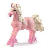 Poulain licorne fleuri
