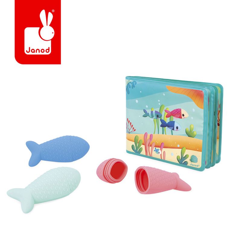 Livre et gicleurs de bain La fête sous l'océan