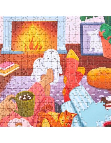 Soirée puzzle Au coin du feu 500pcs