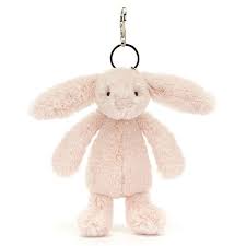 Bashful blush bunny bag charm