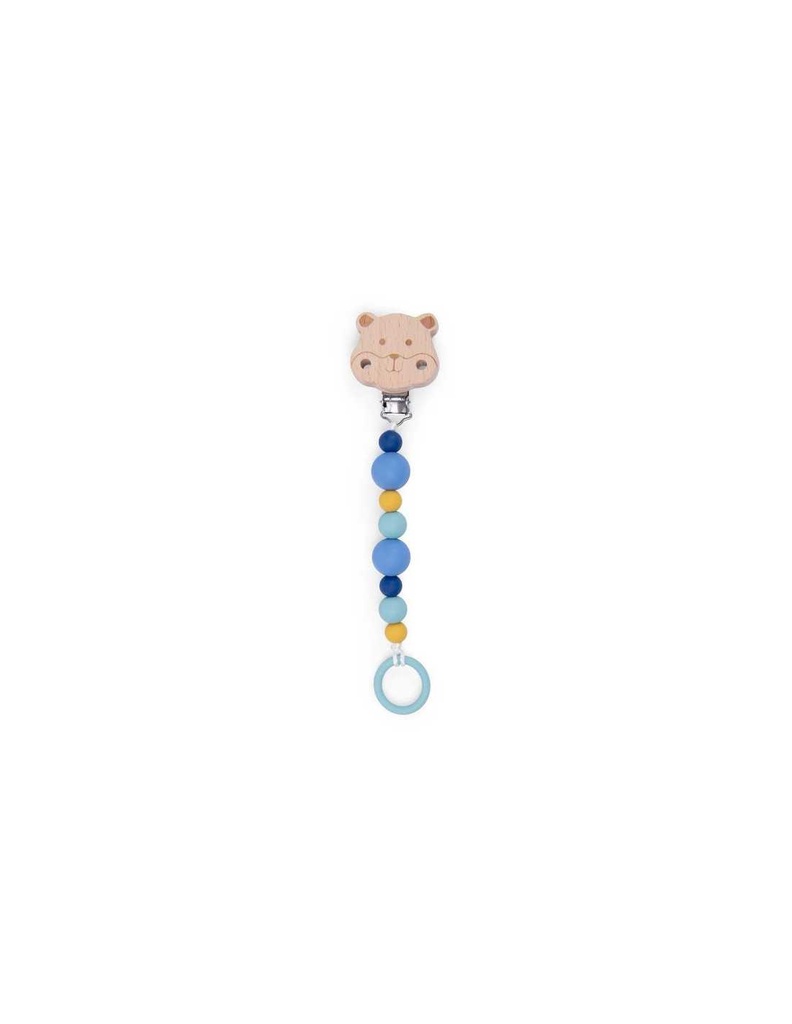 Attache tétine bois et silicone Puce & Pilou