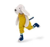 Poupée chien Pilou jaune