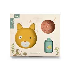 Set vaisselle silicone - trois petit lapin