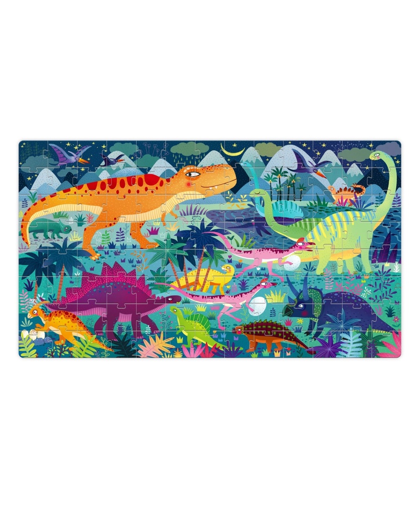 Ma valise puzzle Dinosaures 104 pcs 