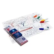 Silicone : Set de table à colorier - Thème Savane 