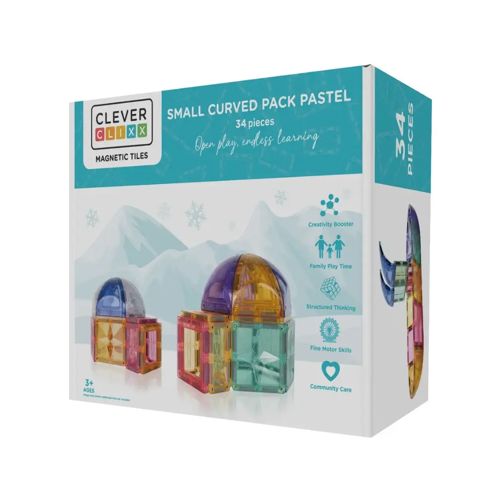 Clever Clixx - Pack pastel curved 34 pièces 