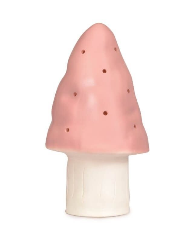 Lampe champignon petit vintage rose 