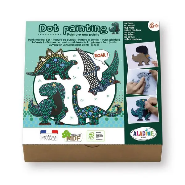 Aladine - Dot painting Dino