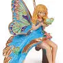 figurine enfant elfe bleue cavalière