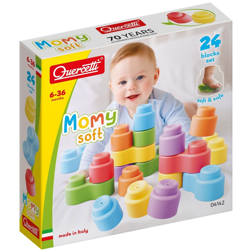 Quercetti MOMY Soft - 24 blocks set