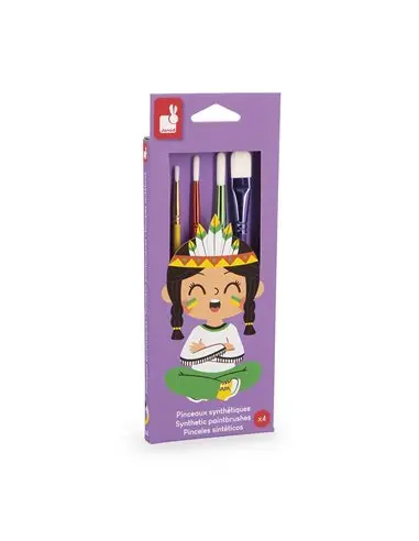 Kit de 4 pinceaux synthétiques 
