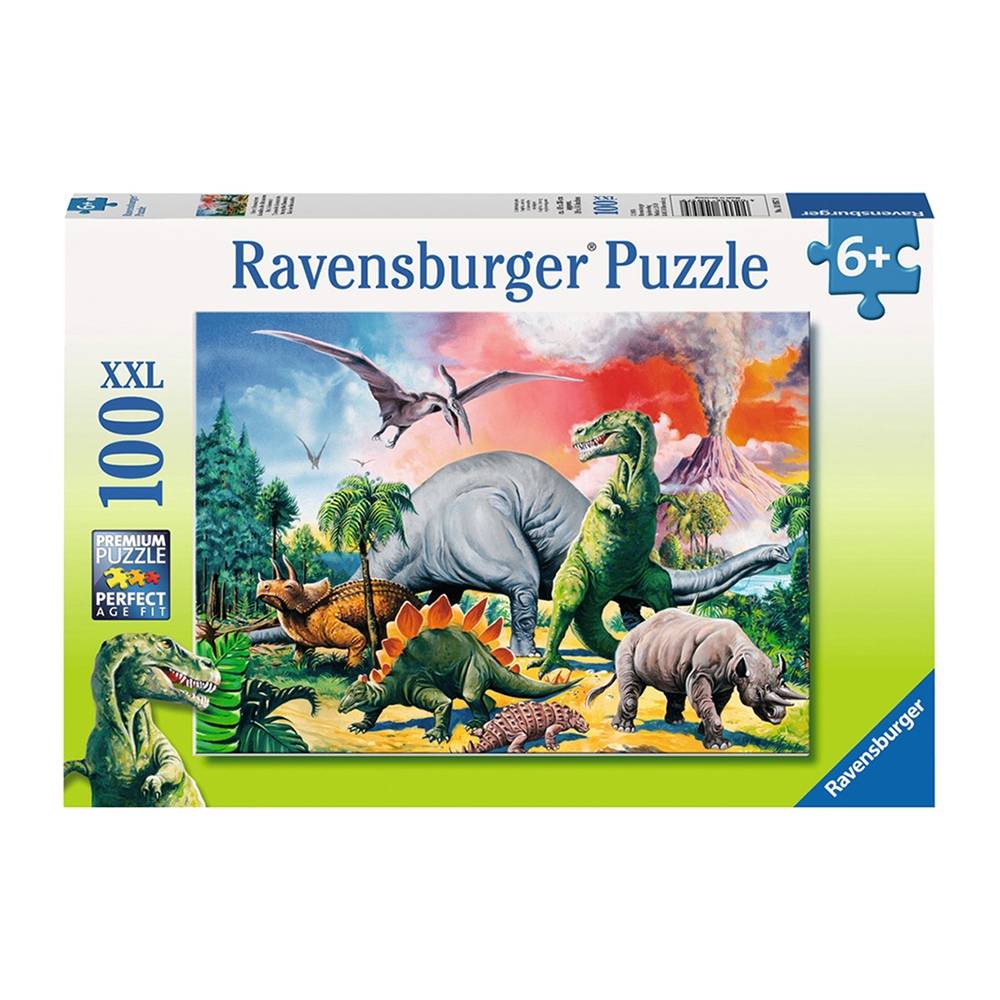 Puzzle 100pcs - Au milieu des dinosaures 