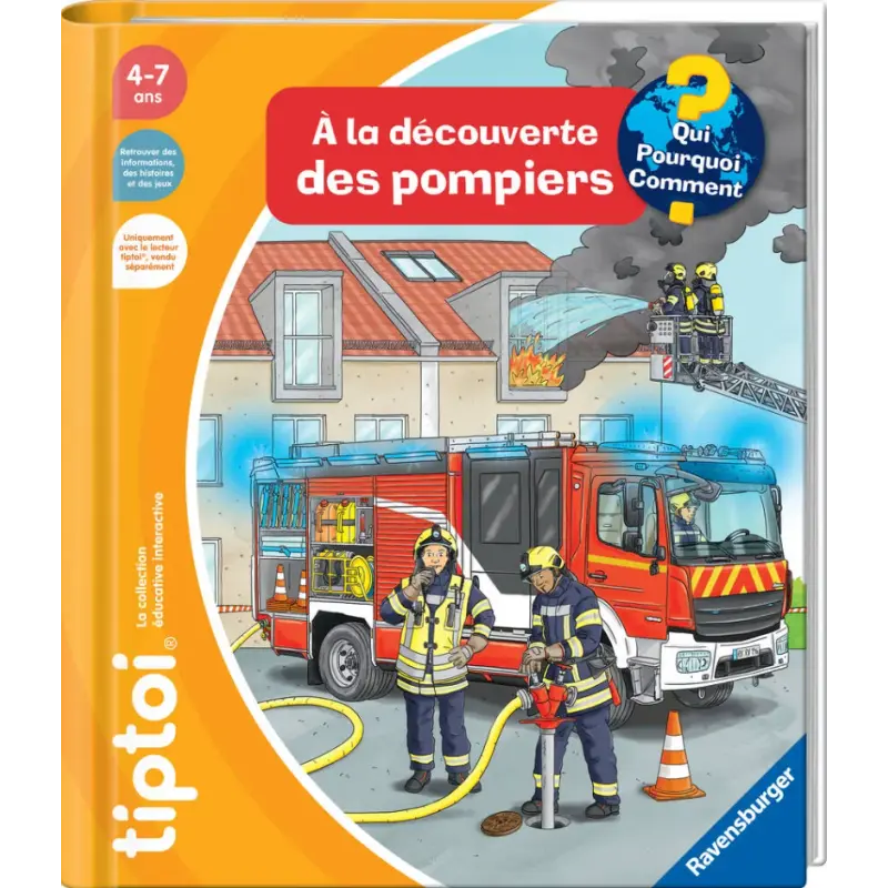 Tiptoi livre 4-7ans A la découverte des pompiers