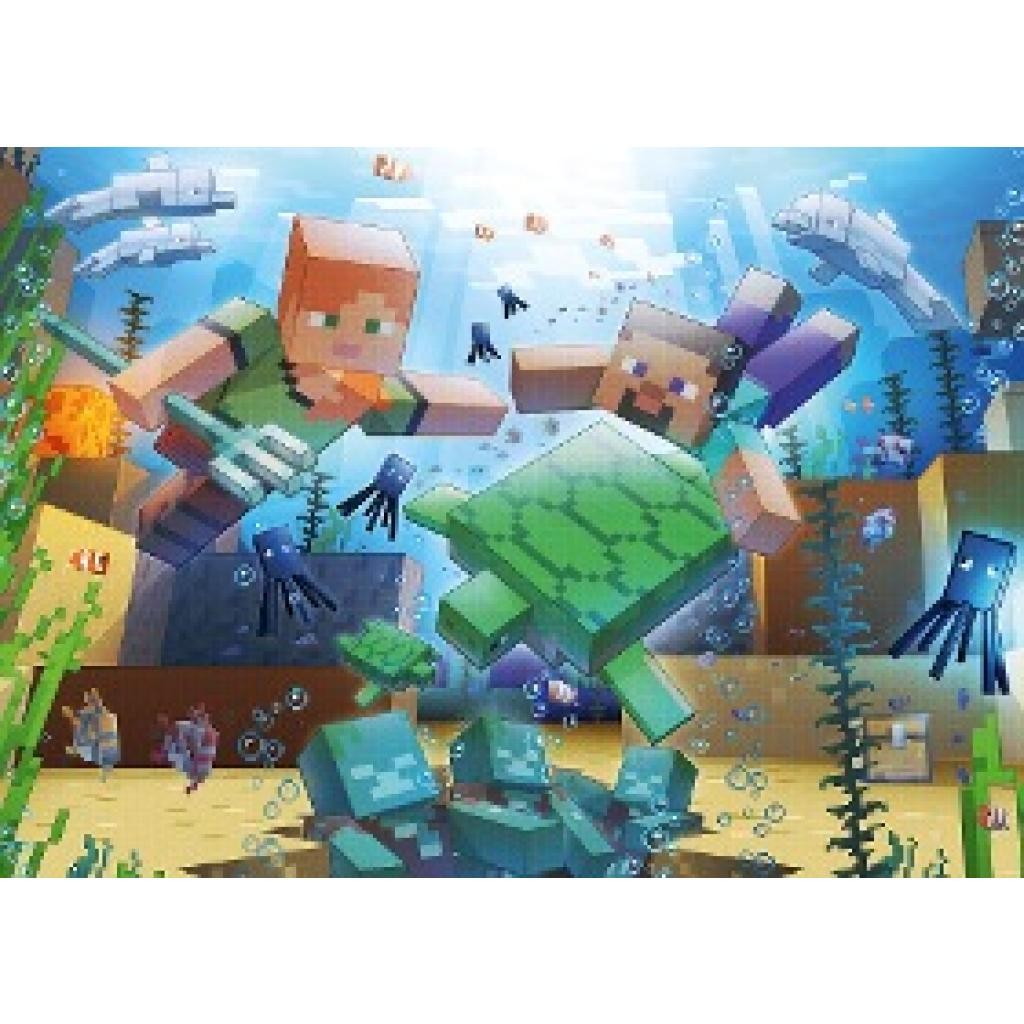 Puzzle 1000 Pieces - Minecraft Mosaic