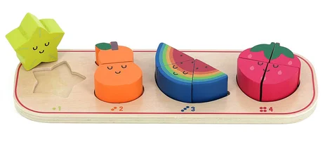 1,2,3 et 4 Fruits puzzle encastrement
