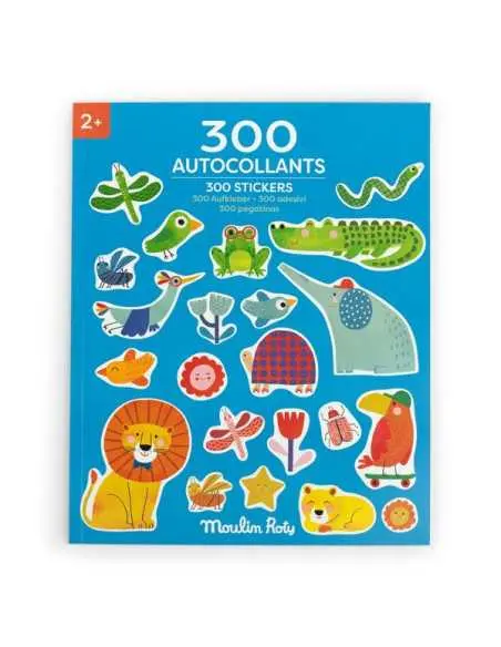 300 autocollants animaux