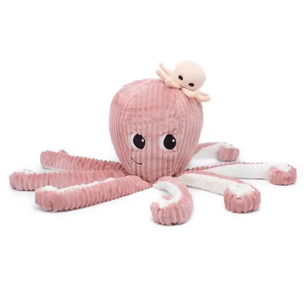 Filou la pieuvre maman et bébé rose