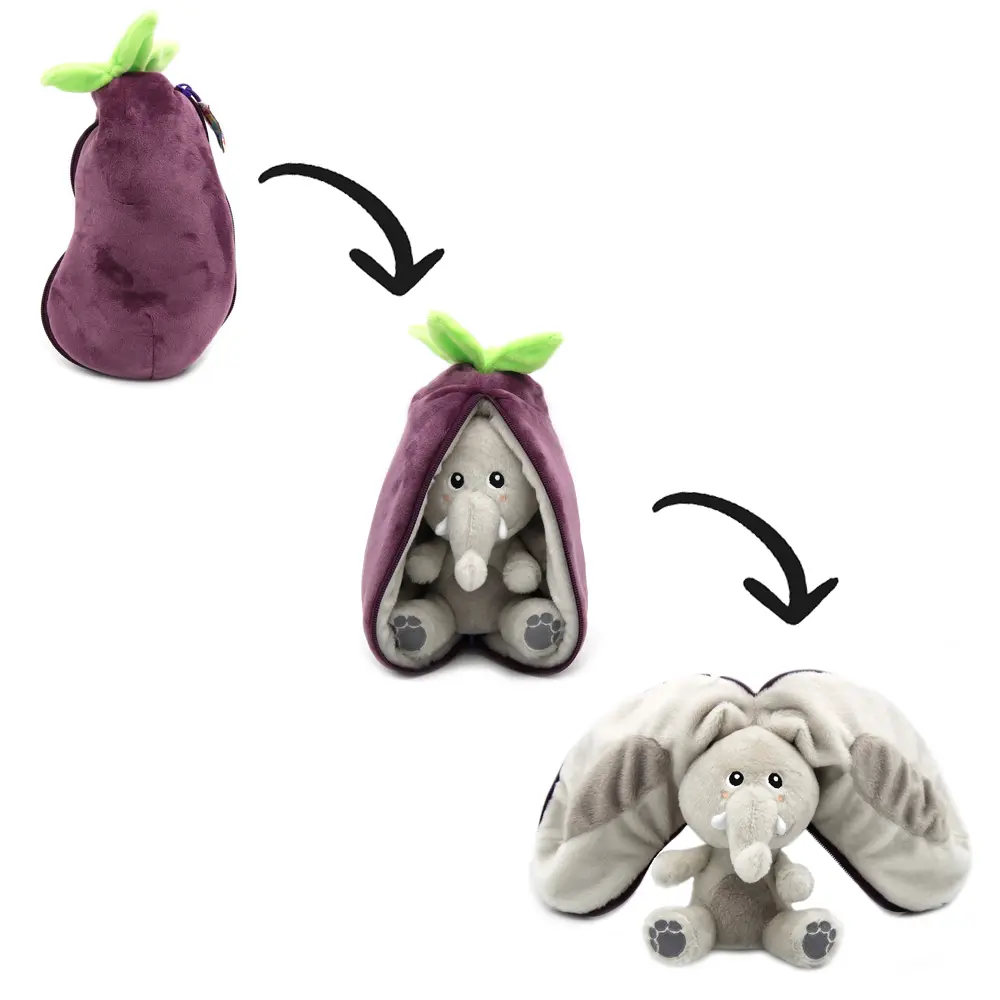 Velvet l'éléphant aubergine