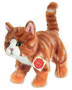 Chat roux debout 20 Cm