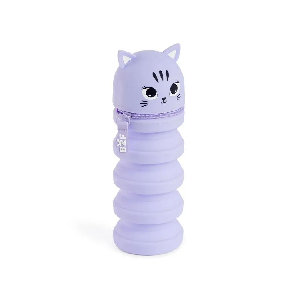 Trousse pliable chat violet