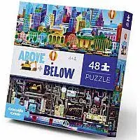 Puzzle dessus dessous la ville