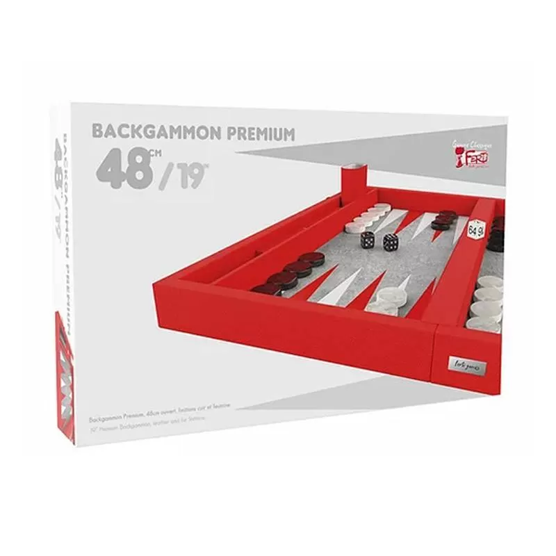 Backgammon premium 48 ext Rouge