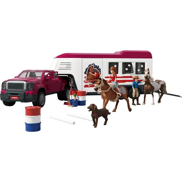 Pick-up et sa grande remorque équestre 