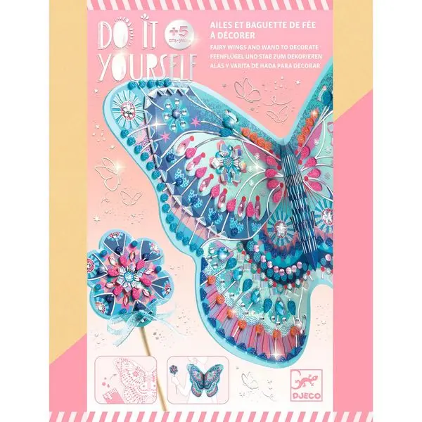 Ailes et baguette de fée à décorer - Comme une fée
