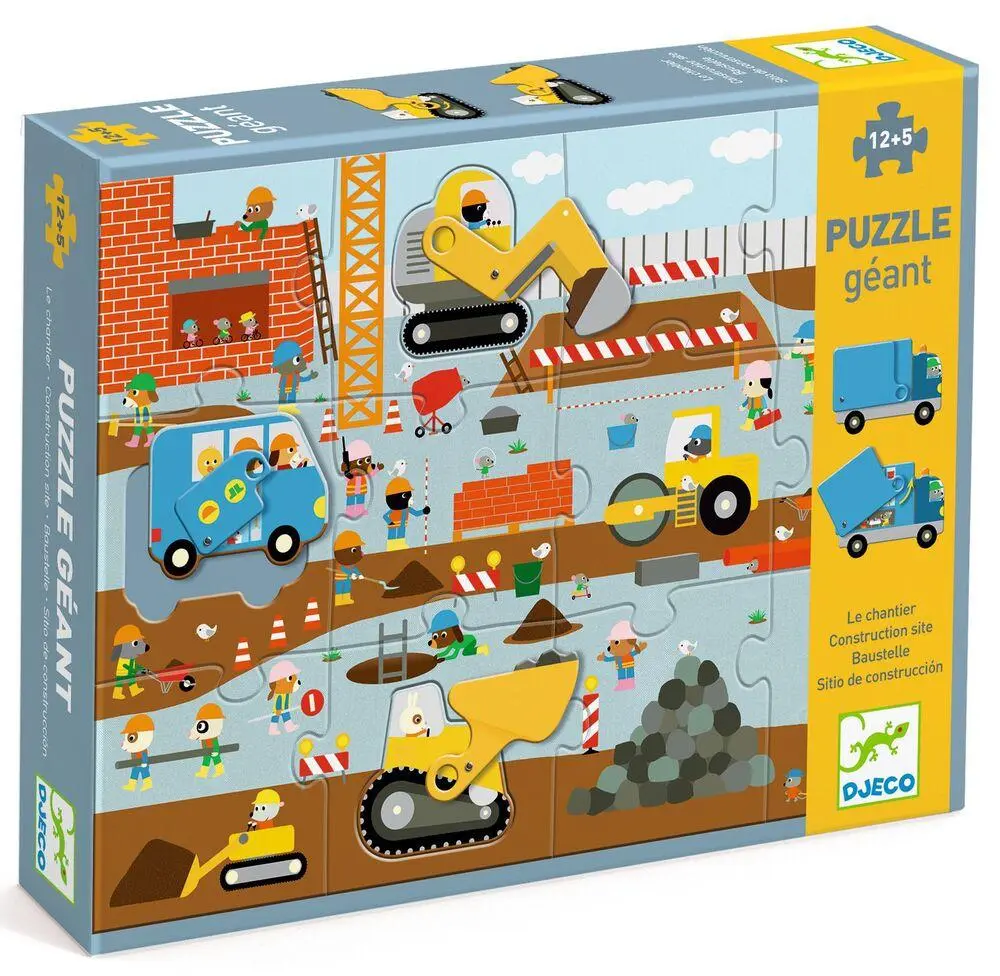 Puzzle Géant – Le chantier – 12pcs + 5pcs