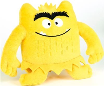Peluche mini jaune le monstre des couleurs 