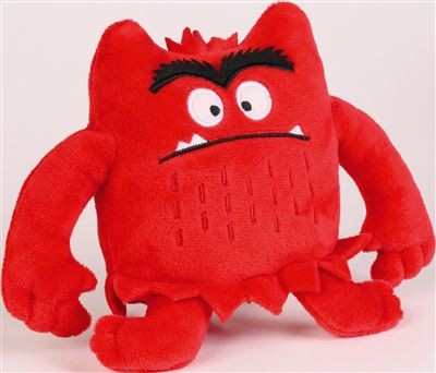 Peluche mini rouge le monstre des couleurs