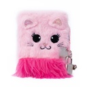 Journal intime peluche avec stylo - Chaton