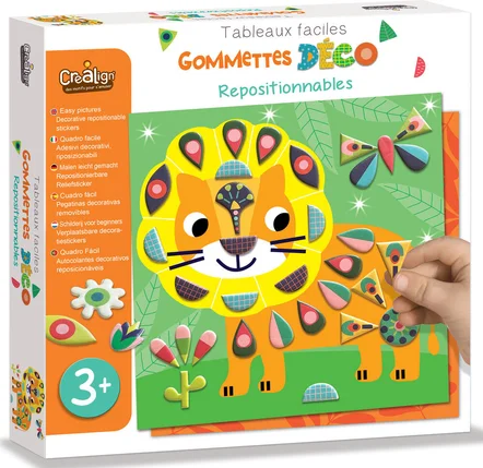 Tableaux faciles - Gommettes déco repositionnables - Dans ma savane