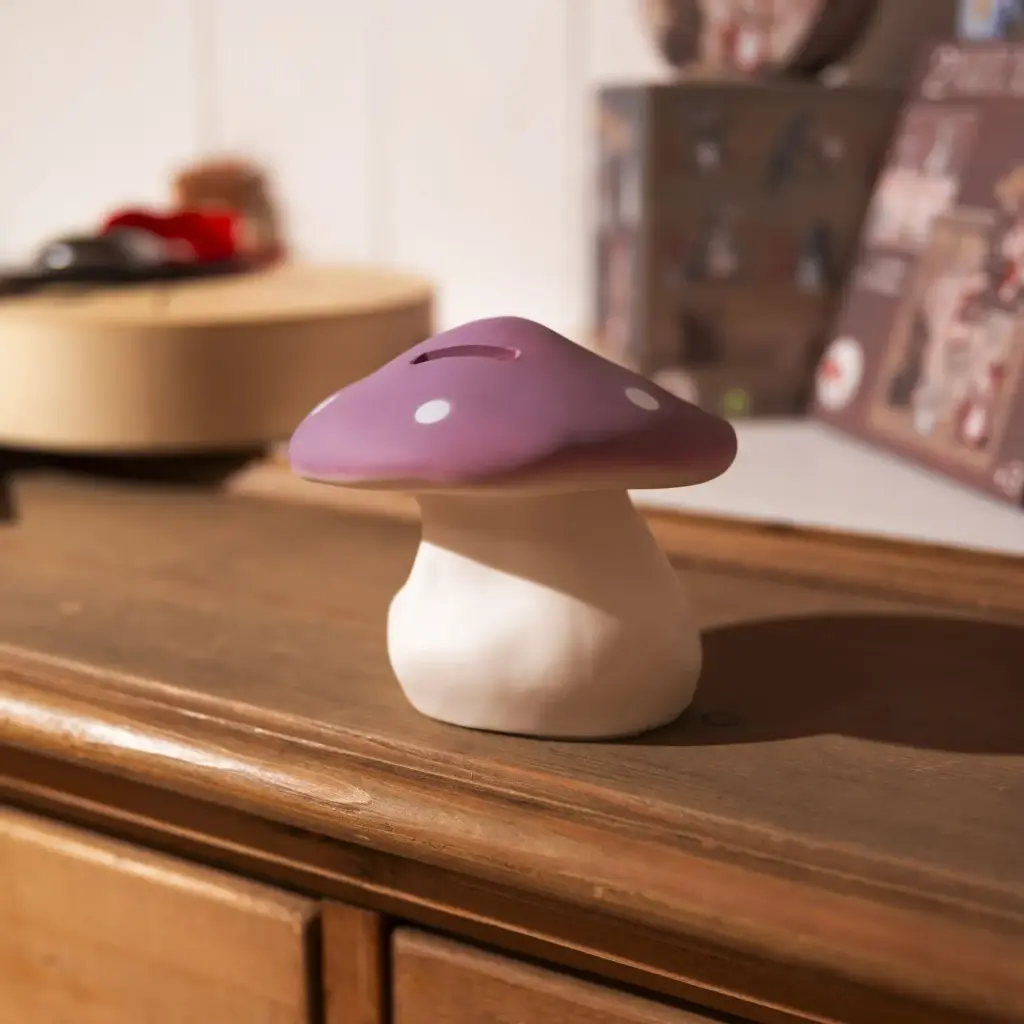 Tirelire Champignon Lila