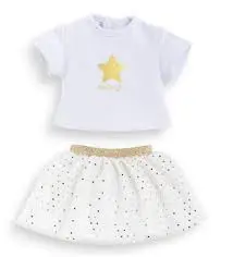 Ma Corolle - Jupe&t-shirt ivoire et doré - 36cm