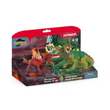 Saurien de feu VS Lézard de la jungle Schleich