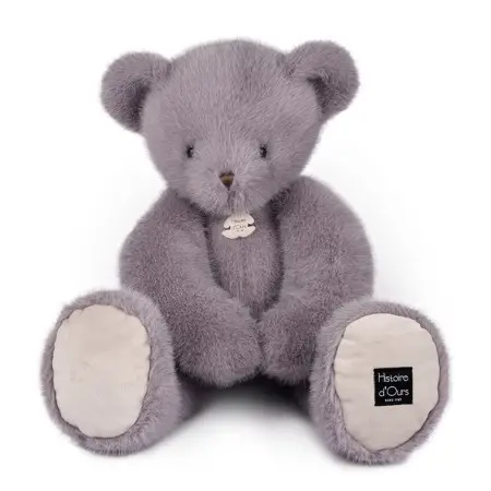 Ours Clementin gris lavande 38cm