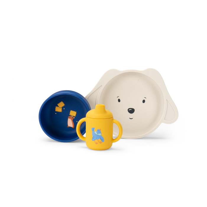 Set vaisselle silicone - Puce et Pilou