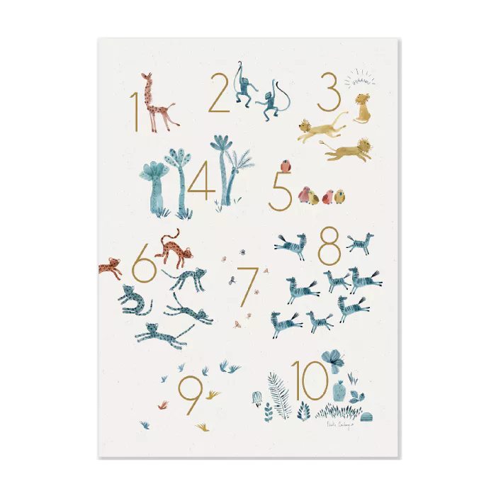 Affiche Chiffres 50x70cm Sous mon baobab