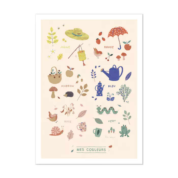 Affiche Couleurs 50x70cm Pomme des bois