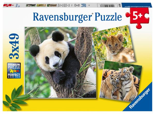 Puzzle 3x49 pcs Animaux