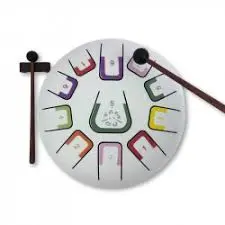 Tambour de langue TAMBU blanc iceberg en acier 8 pouces,11 notes