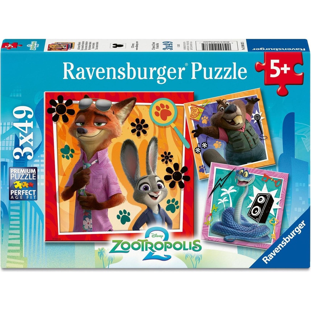 Puzzle 3x49 pcs - Zootopie