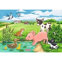 Puzzle 2x12 pcs - Bébé animaux de la ferme 