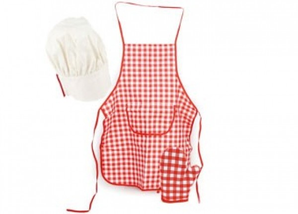 Tablier, gants et toque de cuisine enfant