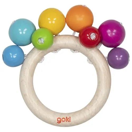 Hochet Arc-en-ciel Perles Goki