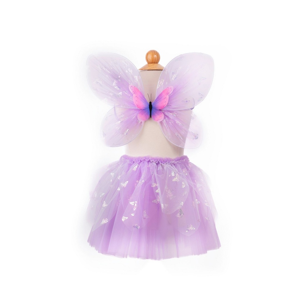 Set de papillon avec tutu et ailes 4-6 ans - Lila