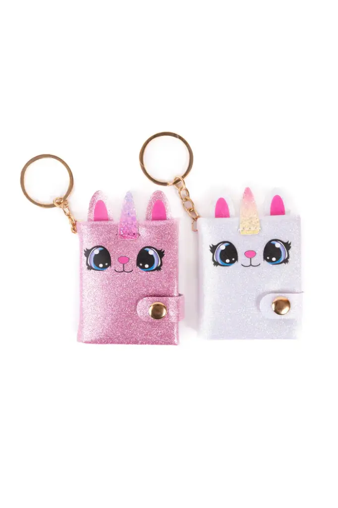 Mini journal intime porte-clé pailleté