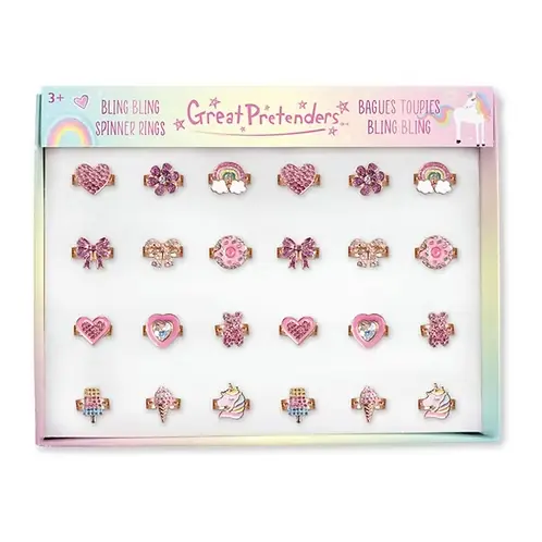 Bagues toupies Bling bling